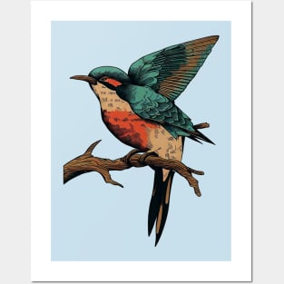 Everybirdy golder birds pattern Posters and Art